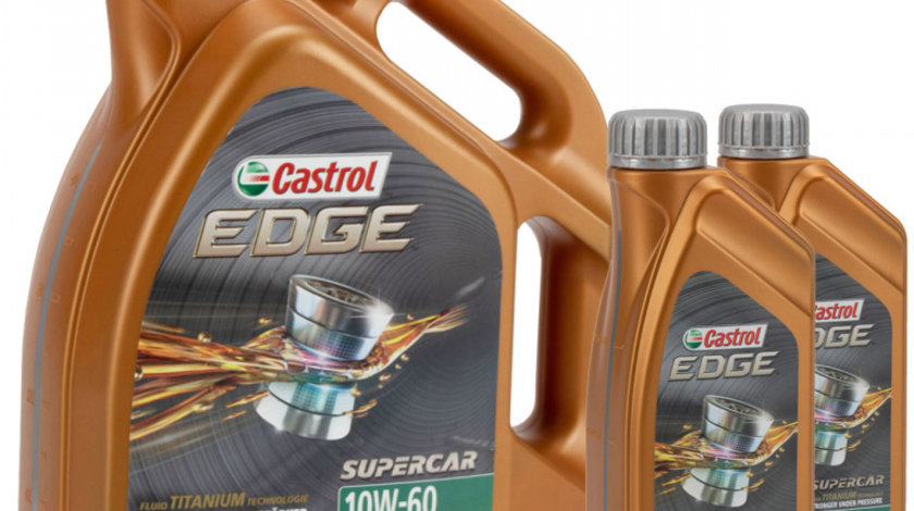 Set Ulei Motor Castrol Edge Titanium FST Supercar 10W-60 5L 1595CE + 2 Buc Ulei Motor Castrol Edge Titanium FST Supercar 10W-60 1L 1595CC