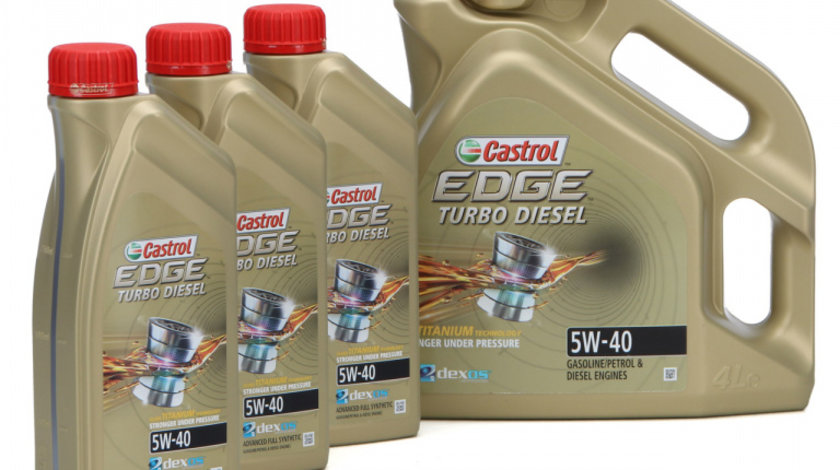 Set Ulei Motor Castrol Edge Turbo Diesel Titanium 5W-40 4L 1535BA + 3 Buc Ulei Motor Castrol Edge Turbo Diesel Titanium 5W-40 1L 1535B5