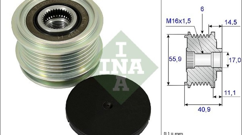 Sistem roata libera, generator (535001210 INA) AUDI,BENTLEY,CHEVROLET,DODGE,FORD,JEEP,KTM,MITSUBISHI,PORSCHE,SEAT,SKODA,VW,VW (FAW),VW (SVW)