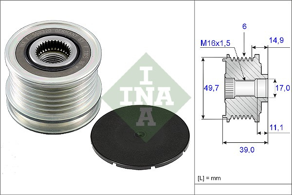 Sistem roata libera, generator (535005010 INA) CHEVROLET,CHRYSLER,FORCE,JEEP,MERCEDES-BENZ,MERCEDES-BENZ (FJDA)