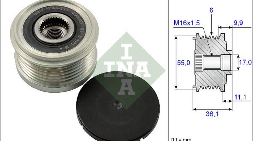 Sistem roata libera, generator (535010310 INA) Citroen,FIAT,IVECO,MULTICAR,PEUGEOT,PORSCHE