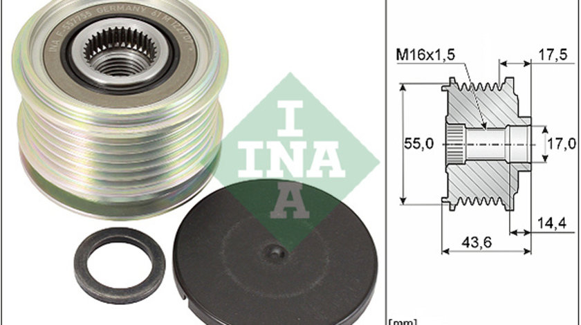 Sistem roata libera, generator (535010510 INA) AUDI,DACIA,LADA,MAHINDRA RENAULT,MERCEDES-BENZ,NISSAN,RENAULT