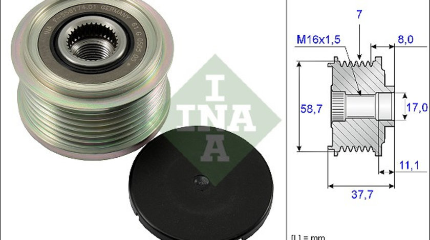 Sistem roata libera, generator (535012810 INA) FORD,FORD (JMC),FORD ASIA / OCEANIA,FORD AUSTRALIA,LAND ROVER,MAZDA,TOYOTA