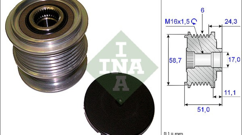 Sistem roata libera, generator (535020010 INA) FORD,JAGUAR,LAND ROVER,LAND ROVER (CHERY),VOLVO,VOLVO (CHANGAN)