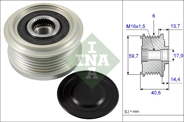 Sistem roata libera, generator (535022810 INA) CHEVROLET,OPEL,VAUXHALL