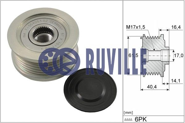 Sistem roata libera, generator (55376 EVR) ALFA ROMEO,CADILLAC,FIAT,LANCIA,OPEL,SAAB,SUZUKI,VAUXHALL