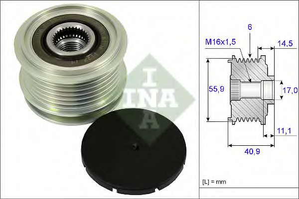 Sistem roata libera, generator AUDI A1 (8X1, 8XK, 8XF) (2010 - 2016) INA 535 0012 10 piesa NOUA