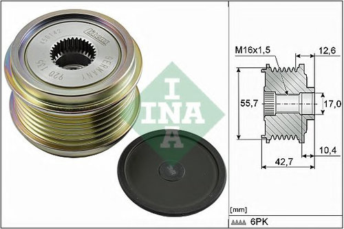 Sistem roata libera, generator AUDI A5 Cabriolet (8F7) (2009 - 2016) INA 535 0276 10 piesa NOUA