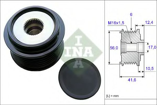 Sistem roata libera, generator AUDI Q5 (8R) (2008 - 2016) INA 535 0210 10 piesa NOUA