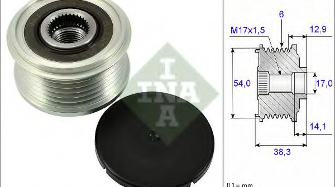 Sistem roata libera, generator CITROEN C4 CACTUS (2014 - 2016) INA 535 0264 10 piesa NOUA