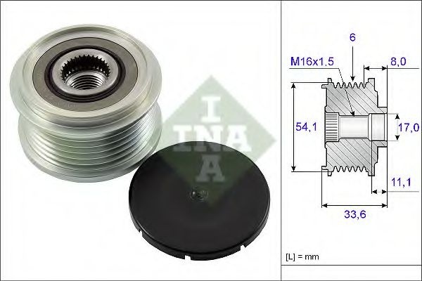 Sistem roata libera, generator CITROEN C4 Cupe (LA) (2004 - 2011) INA 535 0059 10 piesa NOUA