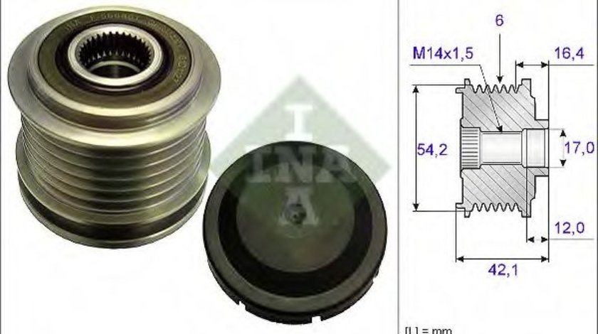 Sistem roata libera, generator FORD FOCUS II Combi (DA) (2004 - 2012) INA 535 0181 10 piesa NOUA