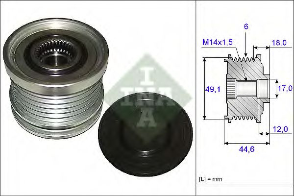 Sistem roata libera, generator FORD S-MAX (WA6) (2006 - 2016) INA 535 0182 10 piesa NOUA