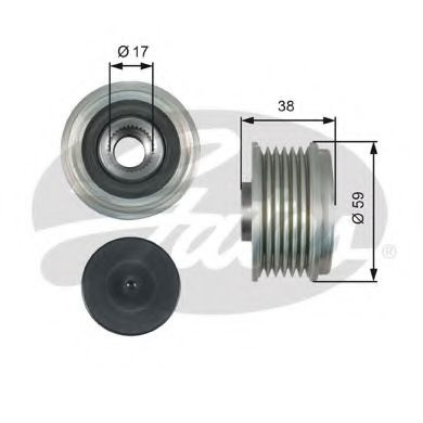 Sistem roata libera, generator HYUNDAI ix35 (LM, EL, ELH) (2009 - 2016) GATES OAP7177 piesa NOUA