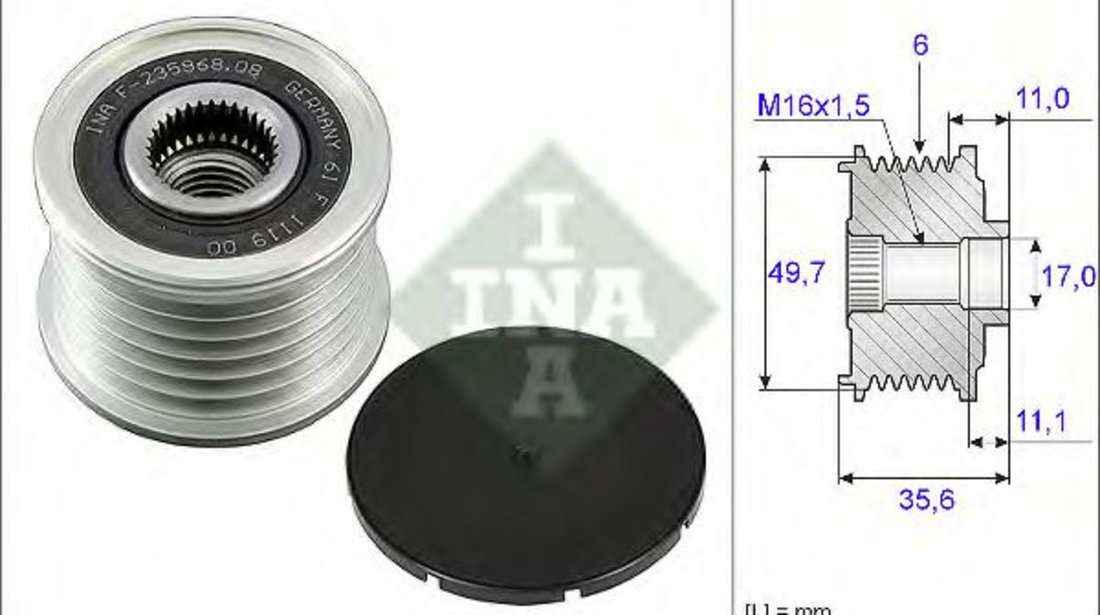 Sistem roata libera, generator MERCEDES CLC-CLASS (CL203) (2008 - 2011) INA 535 0086 10 piesa NOUA