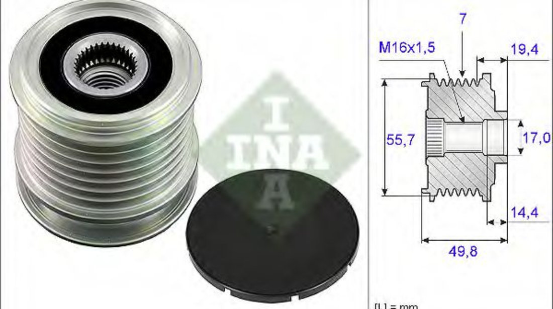 Sistem roata libera, generator MERCEDES CLK (C209) (2002 - 2009) INA 535 0165 10 piesa NOUA