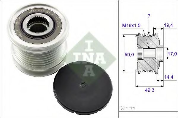 Sistem roata libera, generator MERCEDES CLS (C218) (2011 - 2016) INA 535 0140 10 piesa NOUA