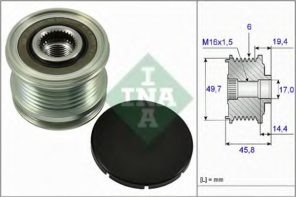 Sistem roata libera, generator MERCEDES E-CLASS Cupe (C207) (2009 - 2016) INA 535 0168 10 piesa NOUA