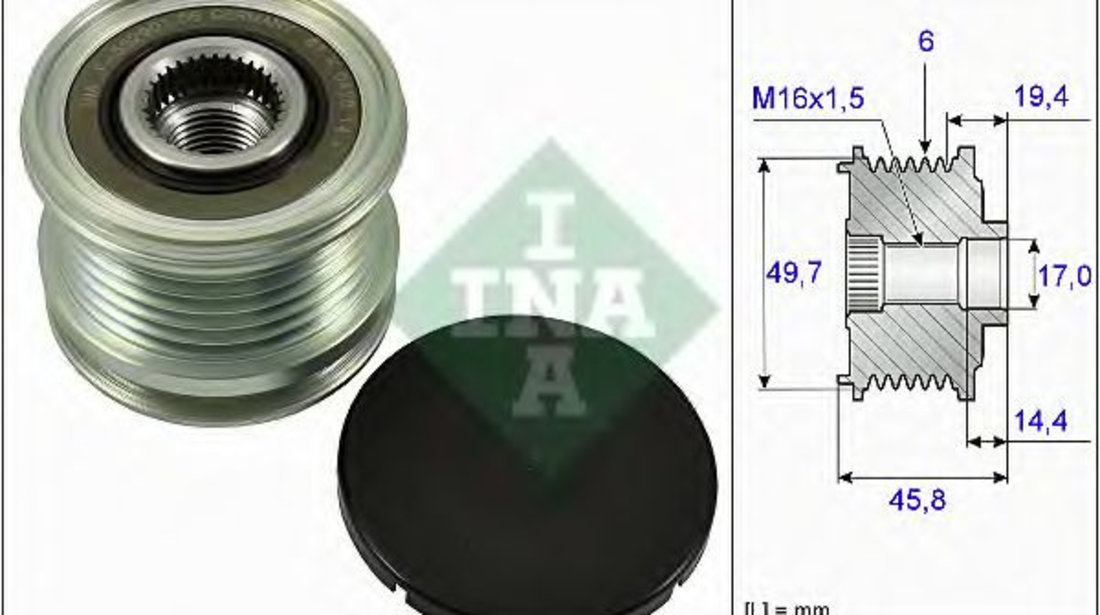 Sistem roata libera, generator MERCEDES E-CLASS (W212) (2009 - 2016) INA 535 0168 10 piesa NOUA