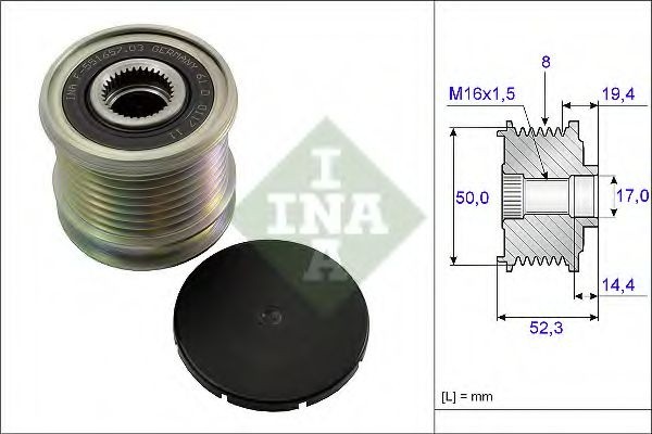 Sistem roata libera, generator MERCEDES M-CLASS (W164) (2005 - 2011) INA 535 0111 10 piesa NOUA