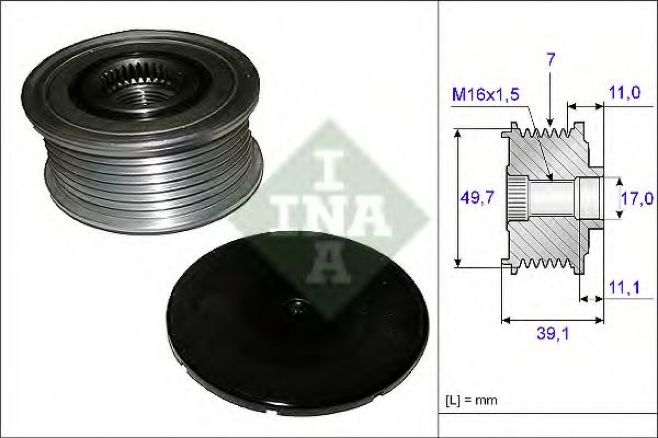 Sistem roata libera, generator MERCEDES R-CLASS (W251, V251) (2006 - 2016) INA 535 0084 10 piesa NOUA