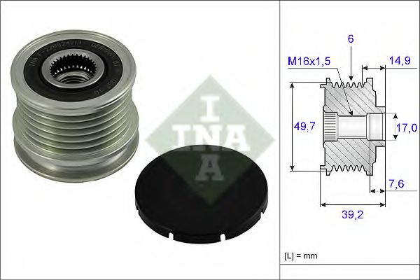 Sistem roata libera, generator MERCEDES SPRINTER 3-t bus (903) (1995 - 2006) INA 535 0015 10 piesa NOUA