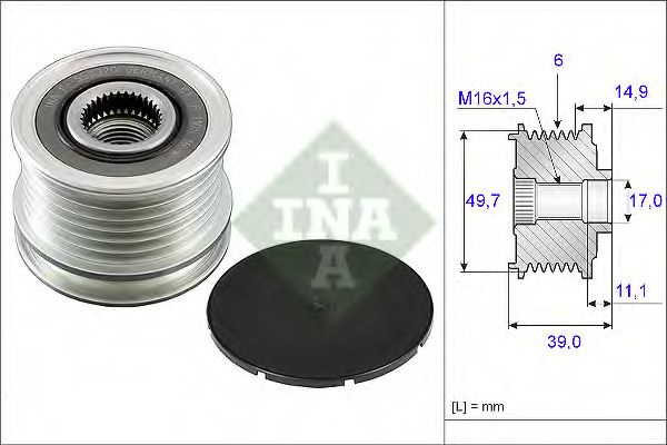 Sistem roata libera, generator MERCEDES V-CLASS (638/2) (1996 - 2003) INA 535 0050 10 piesa NOUA