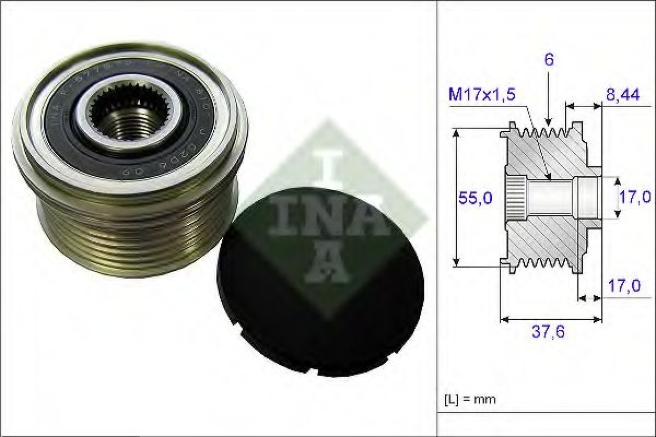 Sistem roata libera, generator MITSUBISHI OUTLANDER II (CW) (2006 - 2012) INA 535 0246 10 piesa NOUA