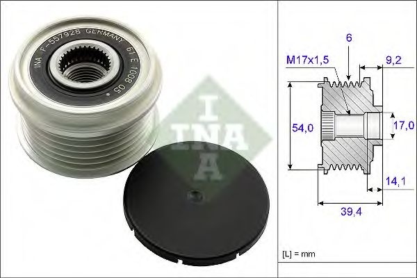 Sistem roata libera, generator OPEL ASTRA G Hatchback (F48, F08) (1998 - 2009) INA 535 0151 10 piesa NOUA