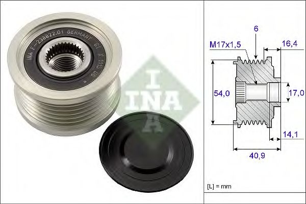 Sistem roata libera, generator OPEL COMBO Combi (X12) (2012 - 2016) INA 535 0112 10 piesa NOUA