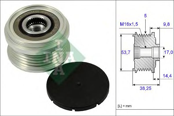 Sistem roata libera, generator OPEL CORSA D (2006 - 2016) INA 535 0242 10 piesa NOUA