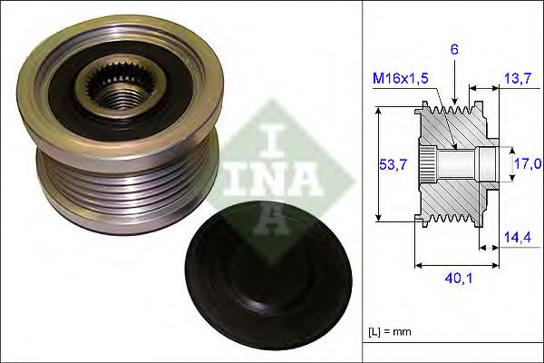 Sistem roata libera, generator OPEL INSIGNIA Combi (2008 - 2016) INA 535 0202 10 piesa NOUA