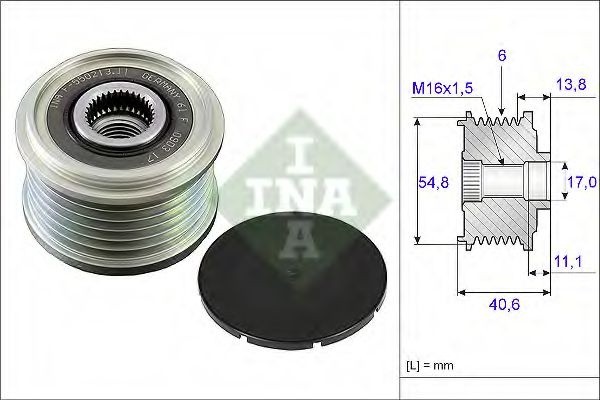 Sistem roata libera, generator RENAULT CAPTUR (2013 - 2016) INA 535 0102 10 piesa NOUA