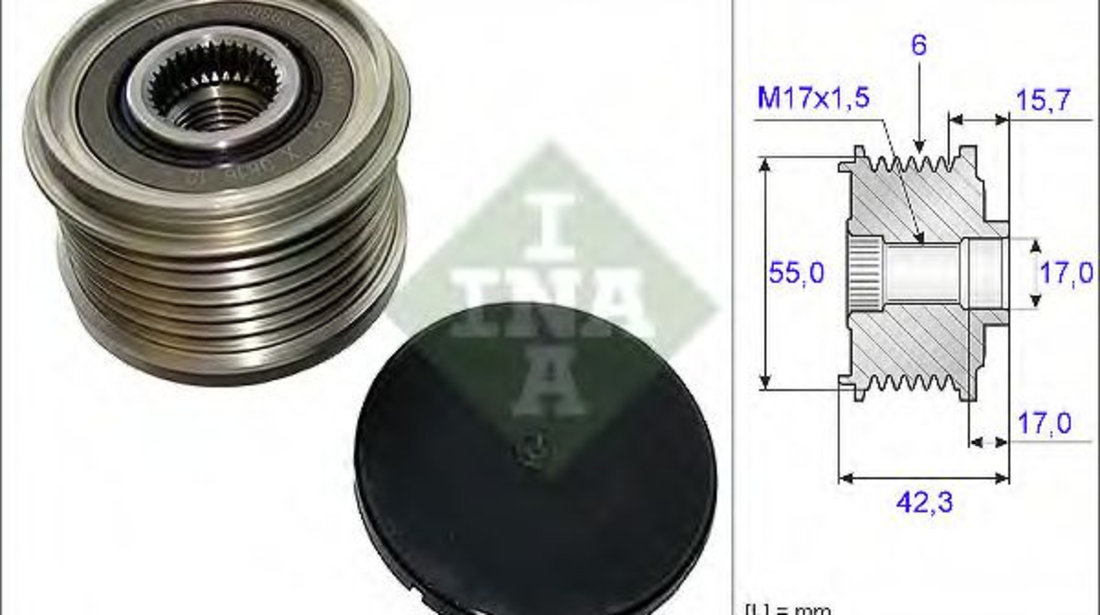 Sistem roata libera, generator RENAULT MEGANE II Limuzina (LM0/1) (2003 - 2016) INA 535 0154 10 piesa NOUA