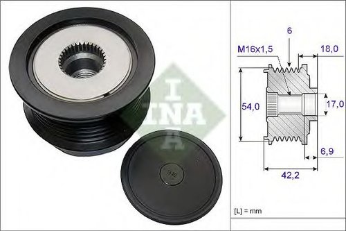 Sistem roata libera, generator SAAB 9-3 (YS3F) (2002 - 2016) INA 535 0188 10 piesa NOUA