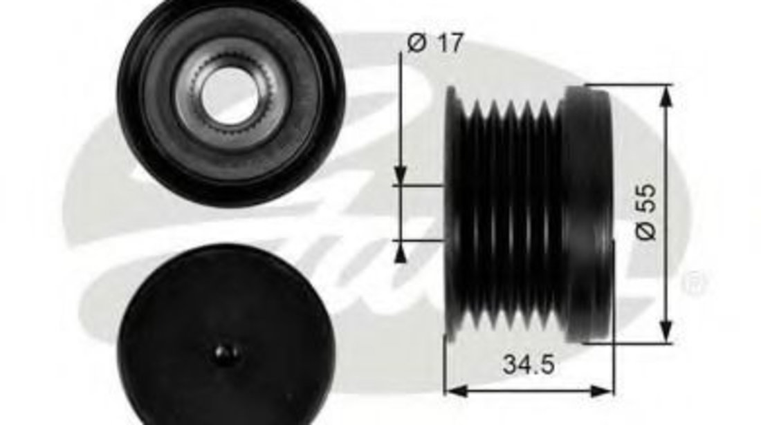 Sistem roata libera, generator SEAT TOLEDO IV (KG3) (2012 - 2016) GATES OAP7090 piesa NOUA