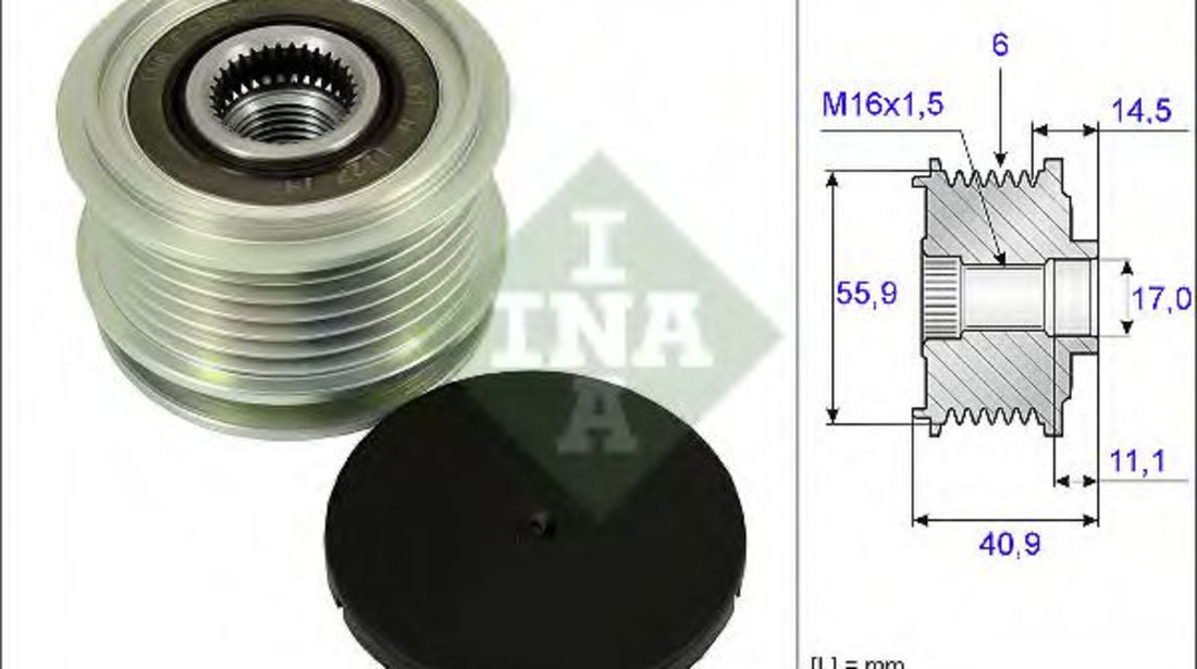 Sistem roata libera, generator SKODA FABIA I Limuzina (6Y3) (1999 - 2007) INA 535 0012 10 piesa NOUA