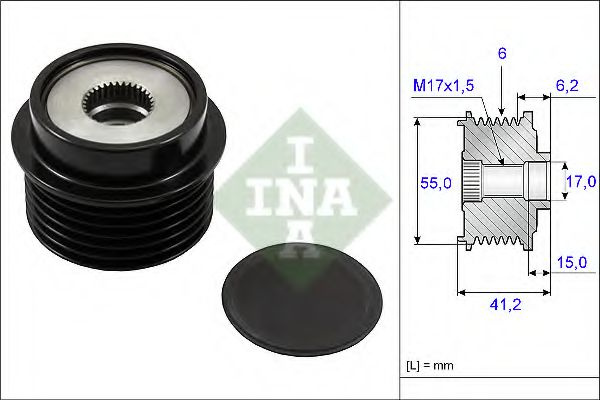 Sistem roata libera, generator TOYOTA AURIS (ZWE18, NZE18, ZRE18) (2012 - 2016) INA 535 0231 10 piesa NOUA