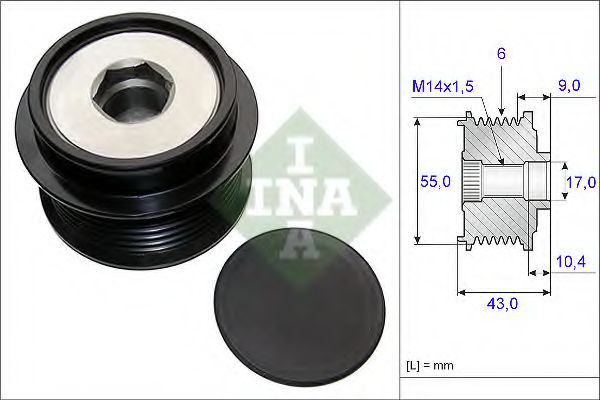 Sistem roata libera, generator TOYOTA RAV 4 III (ACA3, ACE, ALA3, GSA3, ZSA3) (2005 - 2016) INA 535 0208 10 piesa NOUA