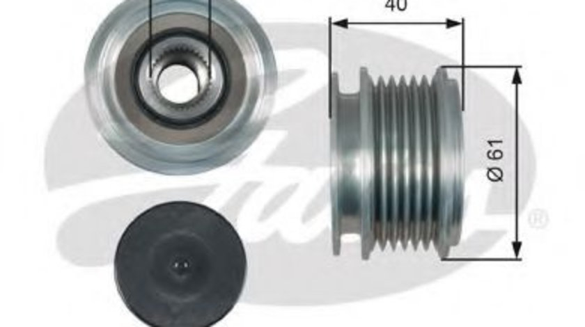 Sistem roata libera, generator VW CADDY III Caroserie (2KA, 2KH, 2CA, 2CH) (2004 - 2016) GATES OAP7013 piesa NOUA