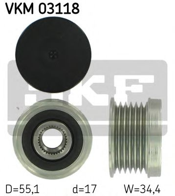 Sistem roata libera, generator VW GOLF V (1K1) (2003 - 2009) SKF VKM 03118 piesa NOUA