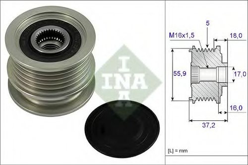 Sistem roata libera, generator VW POLO (6N1) (1994 - 1999) INA 535 0009 10 piesa NOUA