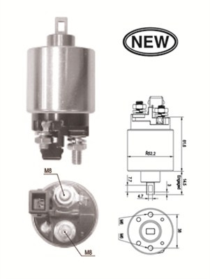 Solenoid, electromotor (940113050550 MAGNETI MARELLI)