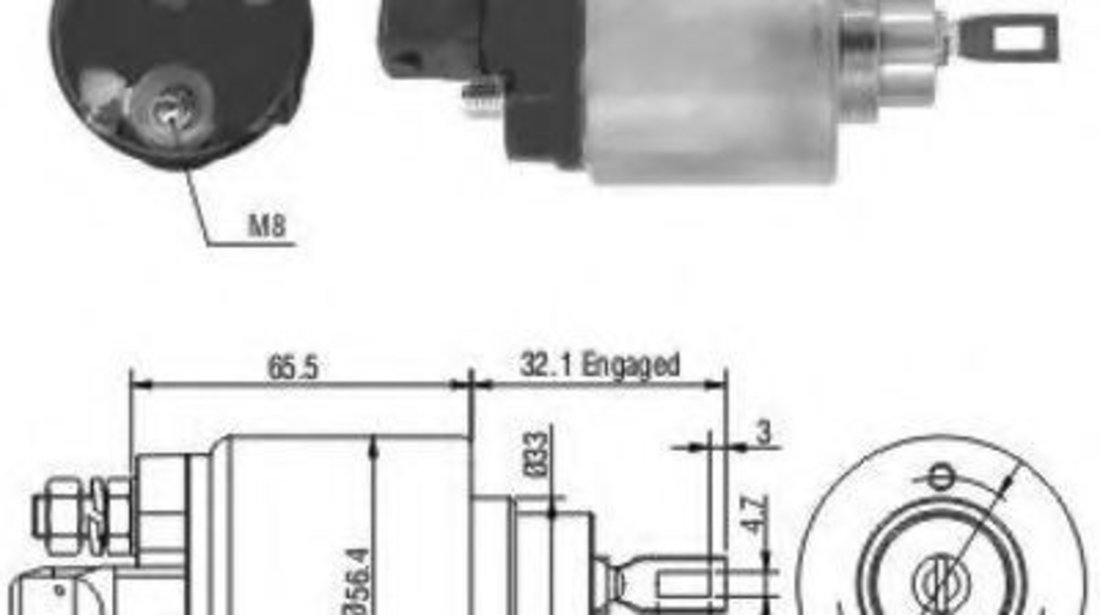 Solenoid, electromotor AUDI A3 (8L1) (1996 - 2003) MEAT & DORIA 46004 piesa NOUA