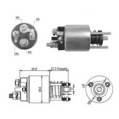 Solenoid, electromotor BMW Seria 3 Cupe (E46) (1999 - 2006) MEAT & DORIA 46134 piesa NOUA