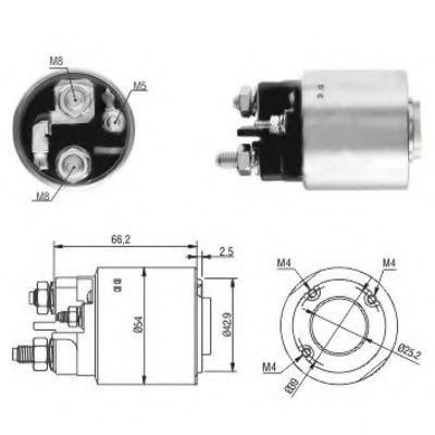 Solenoid, electromotor CITROEN C2 ENTERPRISE (2009 - 2016) MEAT & DORIA 46131 piesa NOUA