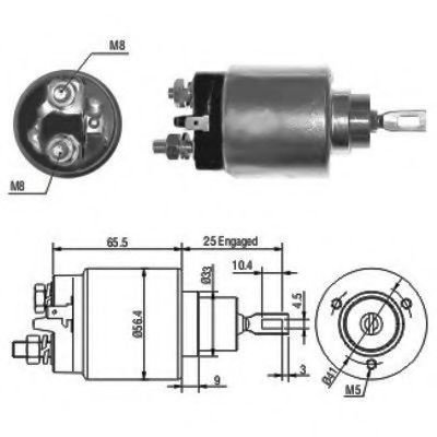 Solenoid, electromotor CITROEN C3 I (FC) (2002 - 2016) MEAT & DORIA 46074 piesa NOUA