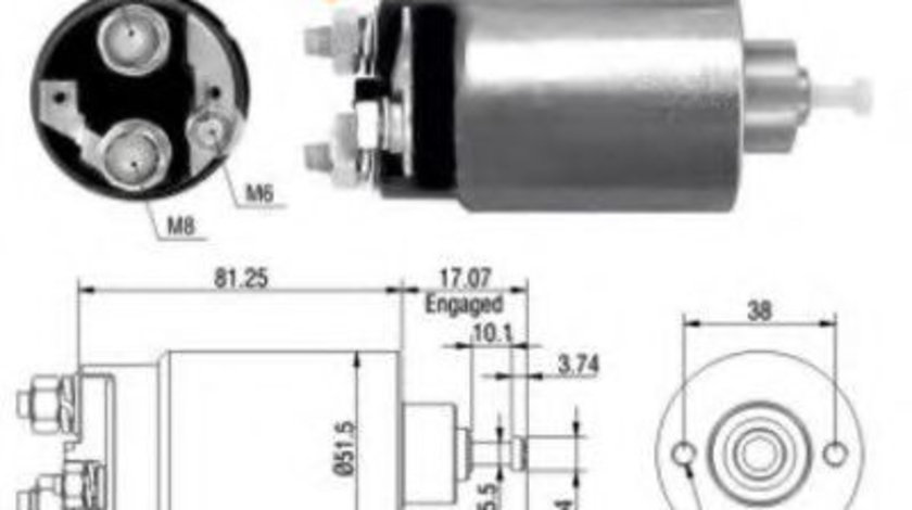 Solenoid, electromotor FORD COURIER (JV) (1998 - 2016) MEAT & DORIA 46007 piesa NOUA