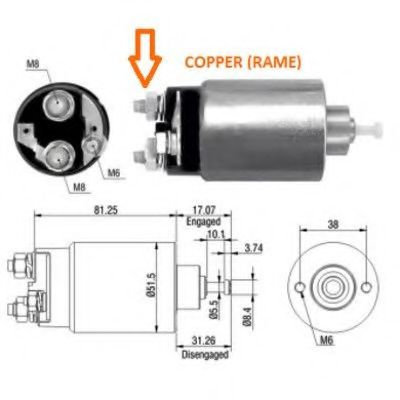 Solenoid, electromotor FORD TRANSIT platou / sasiu (E) (1994 - 2000) MEAT & DORIA 46007 piesa NOUA