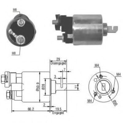 Solenoid, electromotor HONDA ACCORD VI Coupe (CG) (1997 - 2003) MEAT & DORIA 46052 piesa NOUA